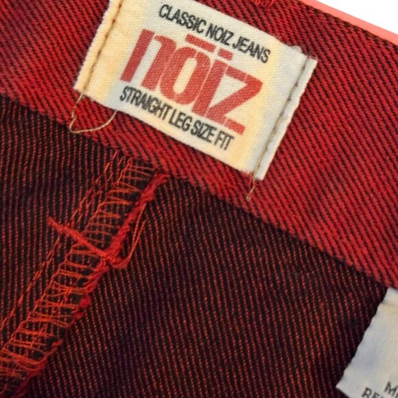 Mens Noiz Vintage Premium Quality Denim Jeans 38x32 Dark Wash Burgundy - Picture 5 of 14